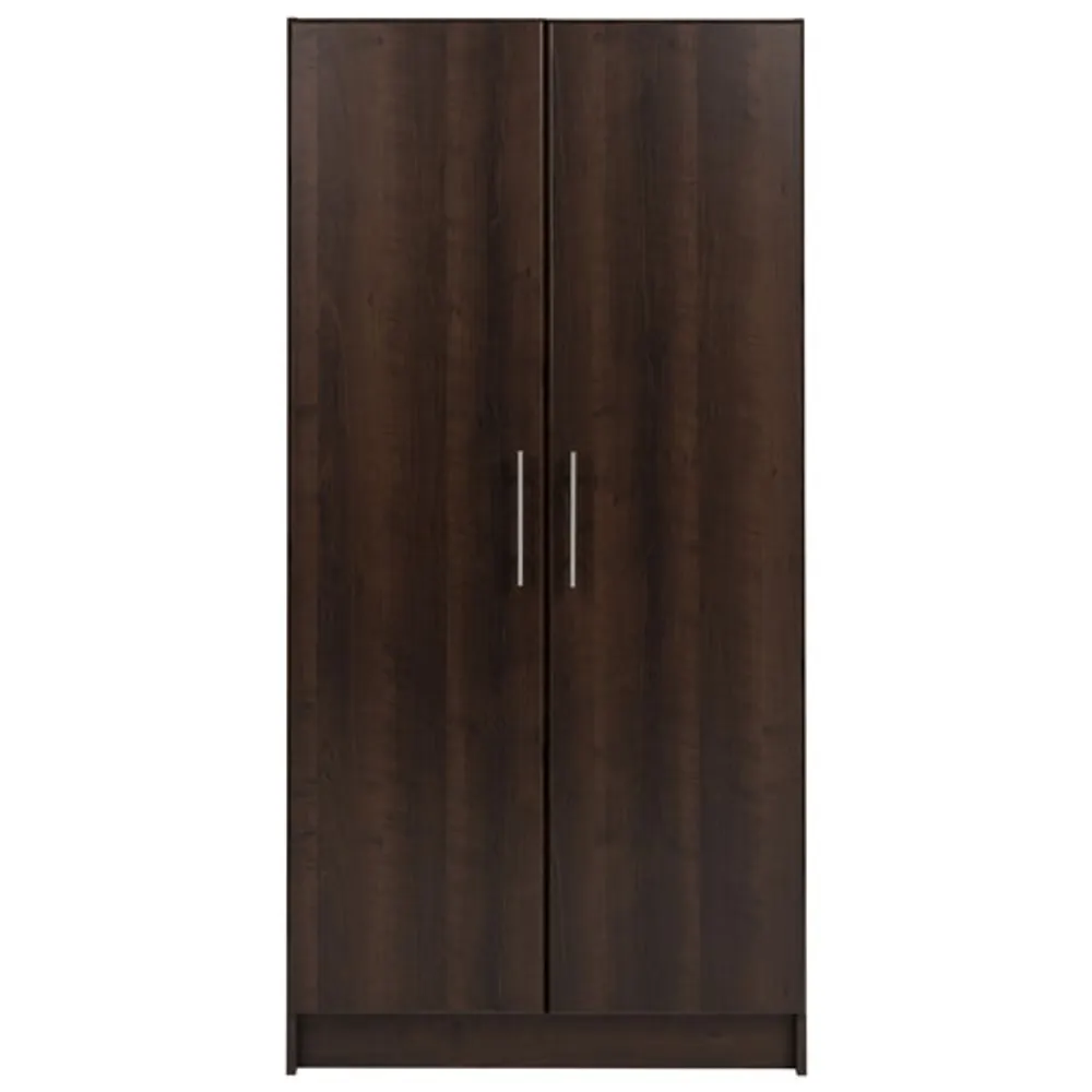 Elite 65" 2-Shelf Composite Wood Wardrobe Cabinet - Espresso