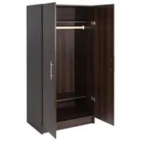 Elite 65" 2-Shelf Composite Wood Wardrobe Cabinet - Espresso