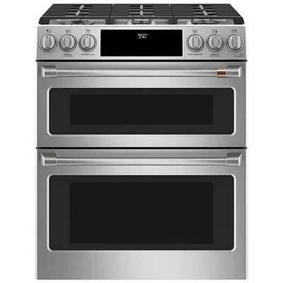 Café 30" Self-Clean True Convection Double Oven Slide-In Gas Range (CC2S950P2MS1) - Stainless Steel