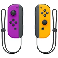 Manettes gauche et droite Joy-Con pour Nintendo Switch - Violet néon - Orange néon