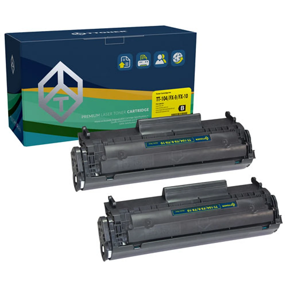 TToner Canon Black Toner (TT-104/FX-9/FX-10) - 2 Pack