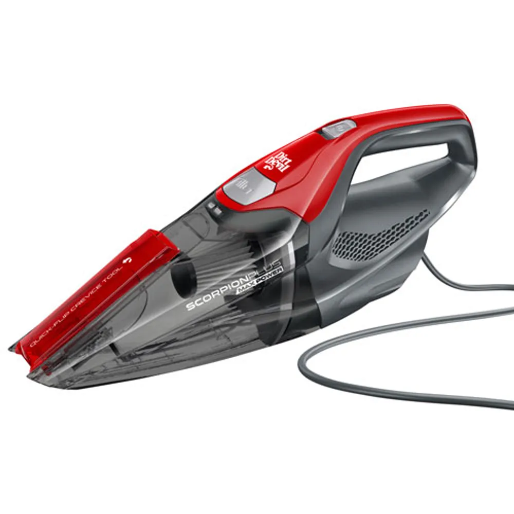 Dirt Devil Plus 16V Quick Flip Pro Cordless 16 Volt Lithium Ion Bagless  Handheld Vacuum Cleaner, Red BD30025B 