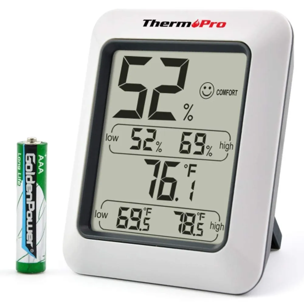 Searon Indoor Thermometer Hygrometer Humidity Meter, Room Temperature  Humidity Monitor Gauge, High/Low Temperature Humidity Display, Comfort  Scale and