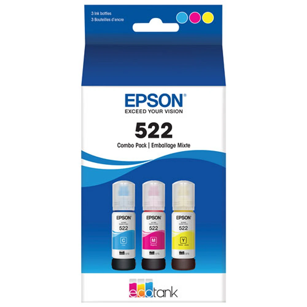 Epson T522 Colour Ink - 3 Pack