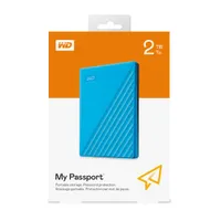 WD My Passport 2TB USB Portable External Hard Drive (WDBYVG0020BBL-WESN) - Blue