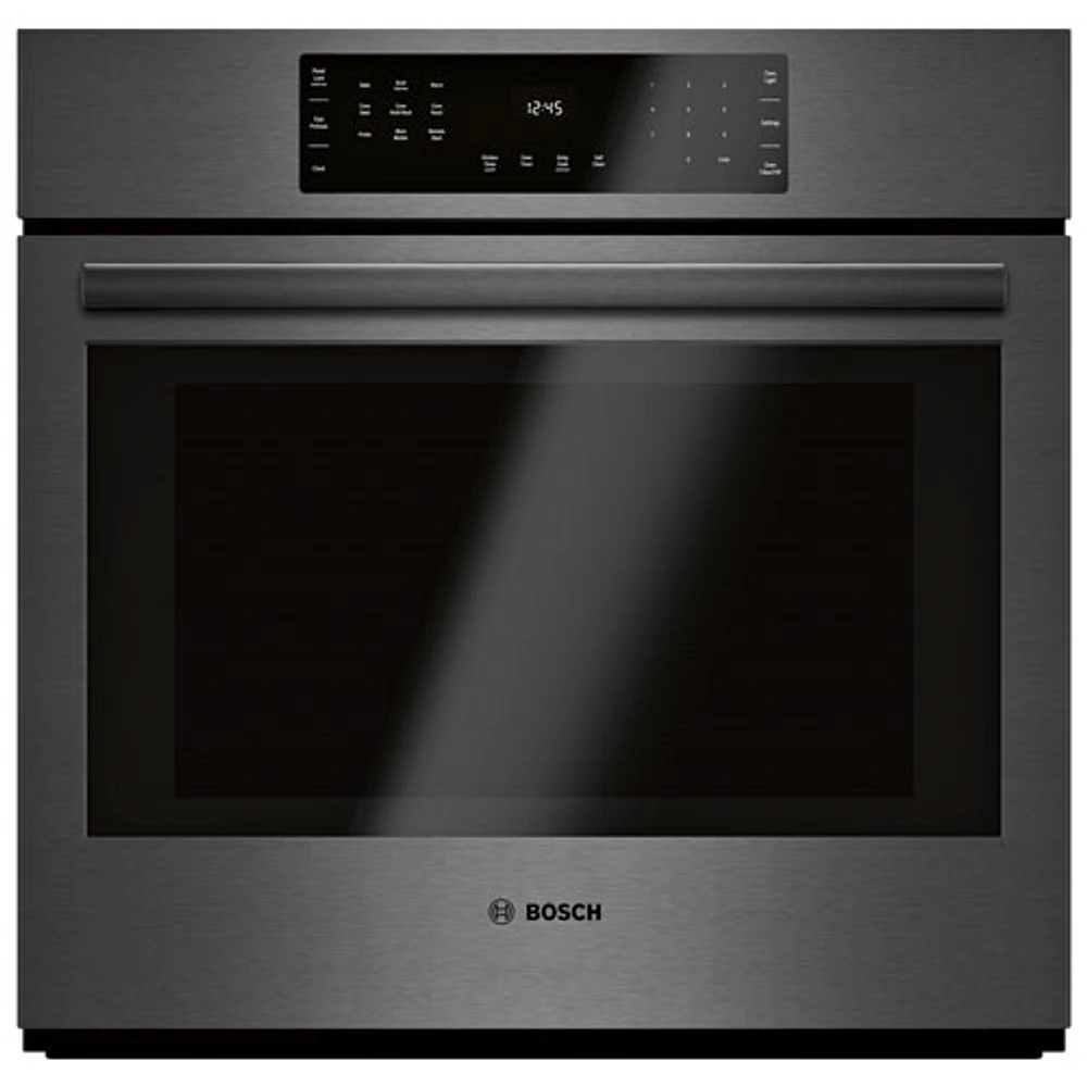 Bosch 30" 4.6 Cu. Ft. Self-Clean True Convection Electric Wall Oven (HBL8443UC) - Black Stainless