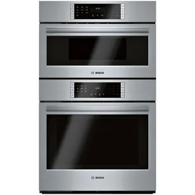 Bosch 30" Self-Clean True Convection Electric Combination Wall Oven (HBL8753UC) - Stainless Steel
