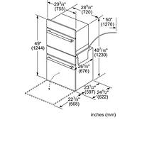 Four mural combiné convection véritable/autonettoyant 30 po de Bosch (HBL87M53UC) - Acier inoxydable