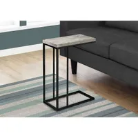 Table d'appoint rectangulaire contemporaine en C de Monarch - Gris