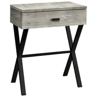 Monarch Contemporary Rectangular Accent Table with Drawer - Grey