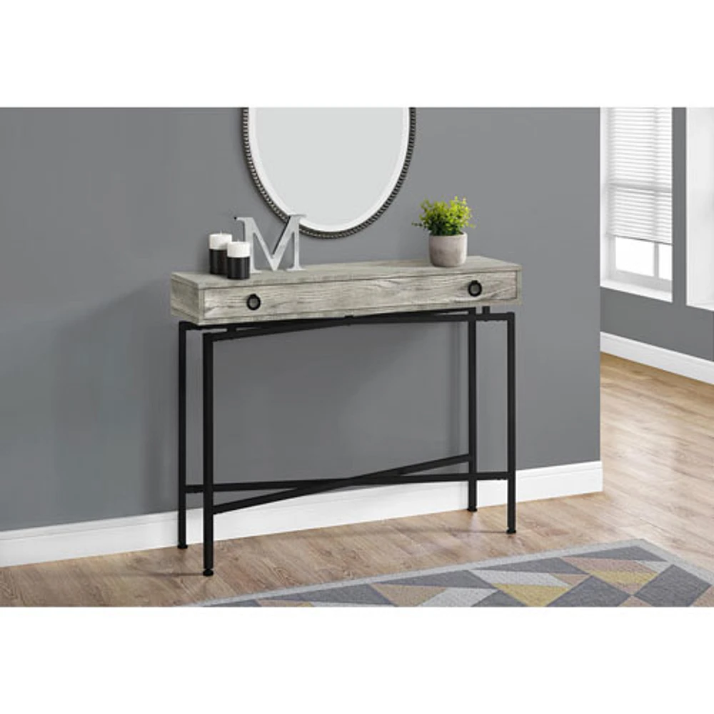 Monarch Contemporary Rectangular Console Table - Grey