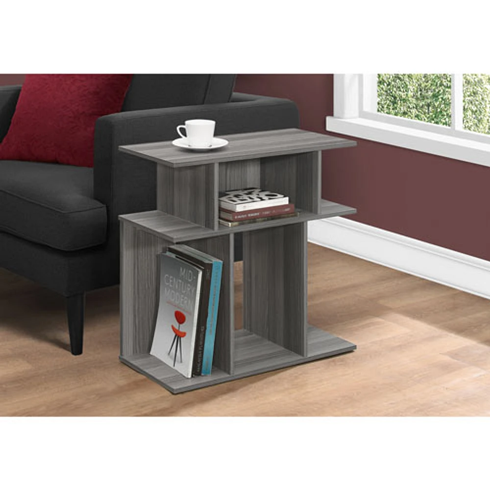 Monarch Contemporary Rectangular Accent Table with Shelves