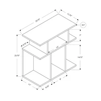 Table d'appoint rectangulaire contemporaine avec tablettes de Monarch