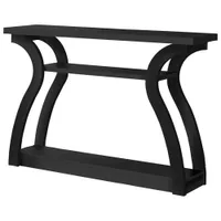 Monarch Contemporary Rectangular Hall Console Table - Black