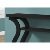 Monarch Contemporary Rectangular Hall Console Table - Black