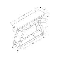 Monarch Contemporary Rectangular Hall Console Table