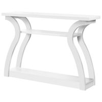 Monarch Contemporary Rectangular Hall Console Table - White