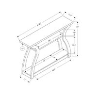 Monarch Contemporary Rectangular Hall Console Table - White