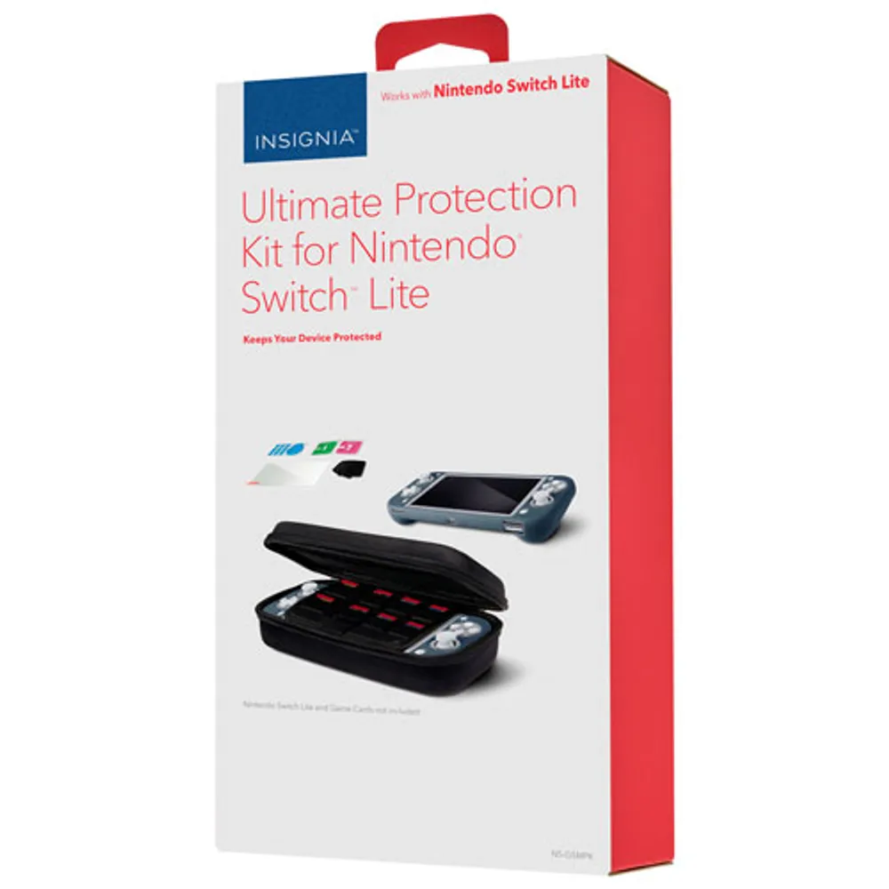 Insignia Carrying Case & Protection Kit for Switch Lite - Black - Only at Best Buy