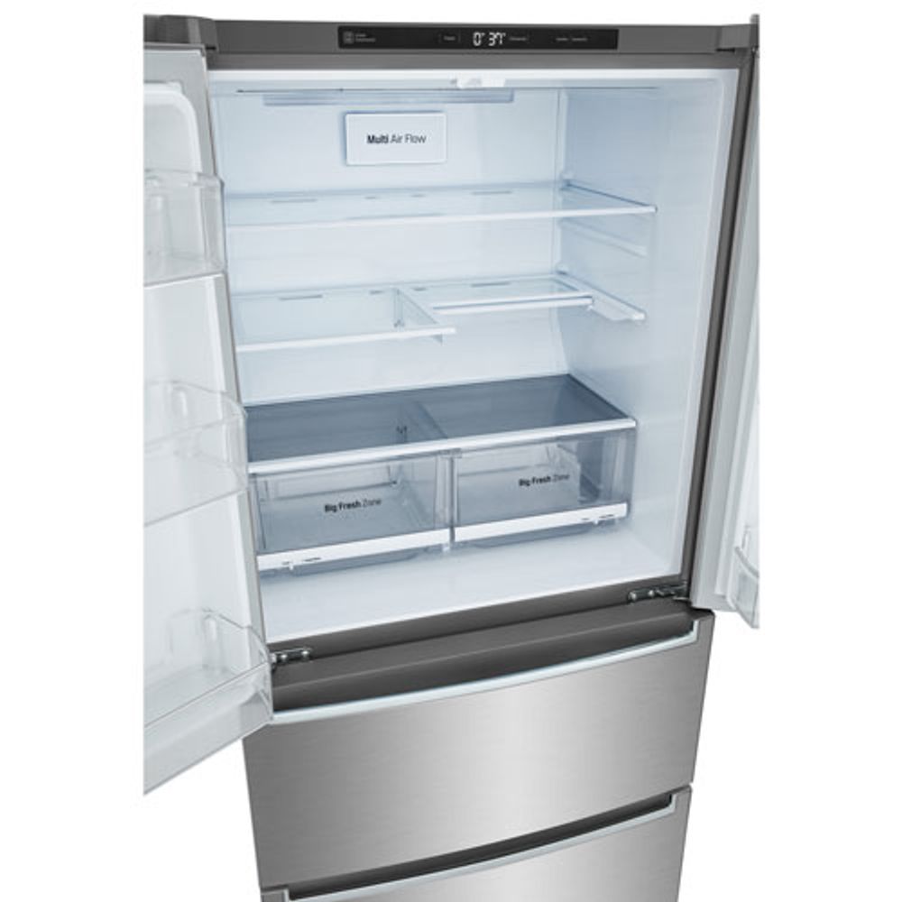 LG 33" 19 Cu. Ft. Counter-Depth French Door Refrigerator (LRMNC1803S) - Stainless Steel