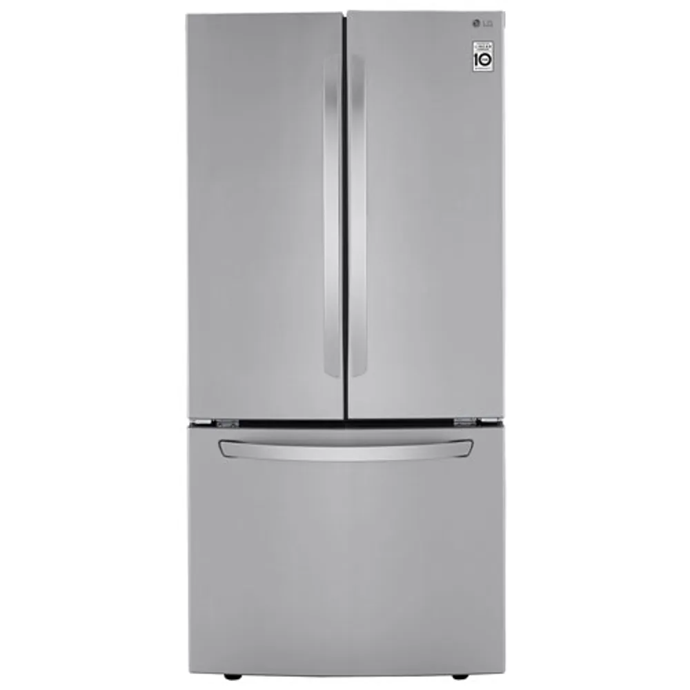 LG 33" 25.1 Cu. Ft. French Door Refrigerator with Ice Dispenser (LRFCS2503S) - Stainless Steel