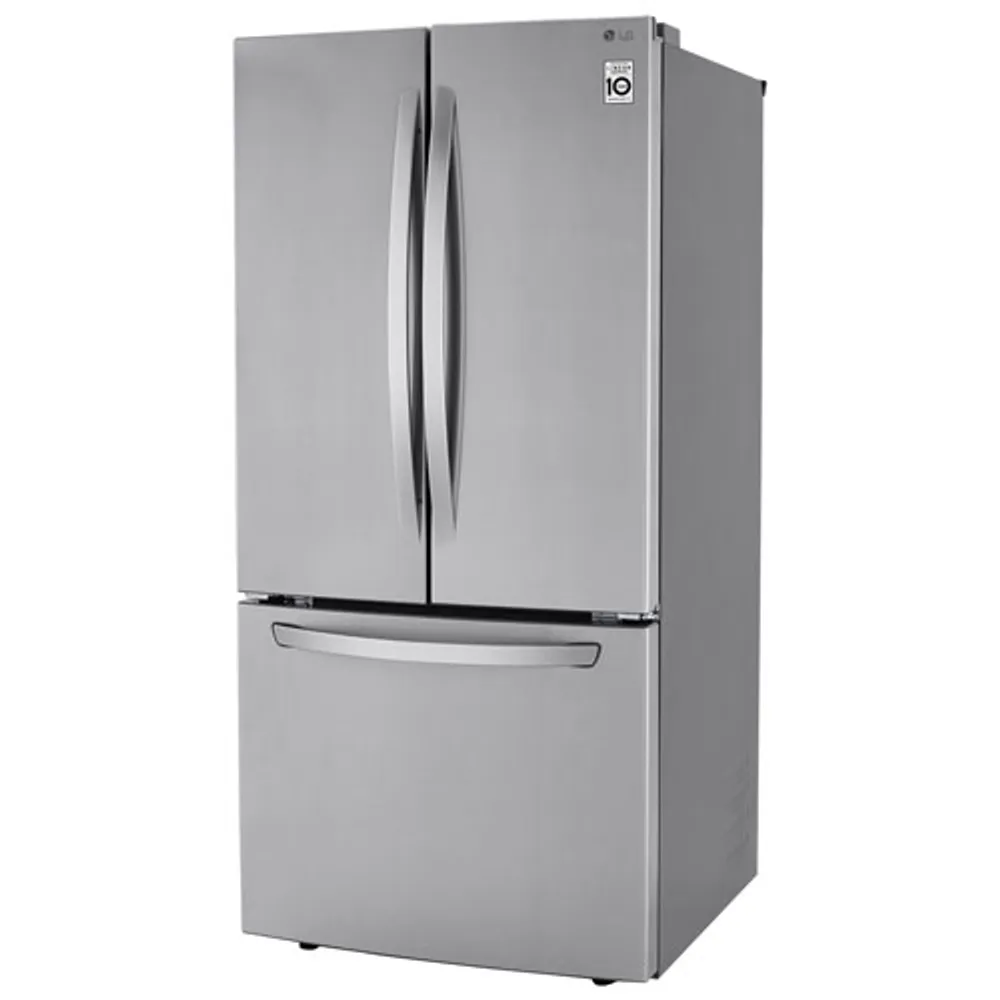 LG 33" 25.1 Cu. Ft. French Door Refrigerator with Ice Dispenser (LRFCS2503S) - Stainless Steel