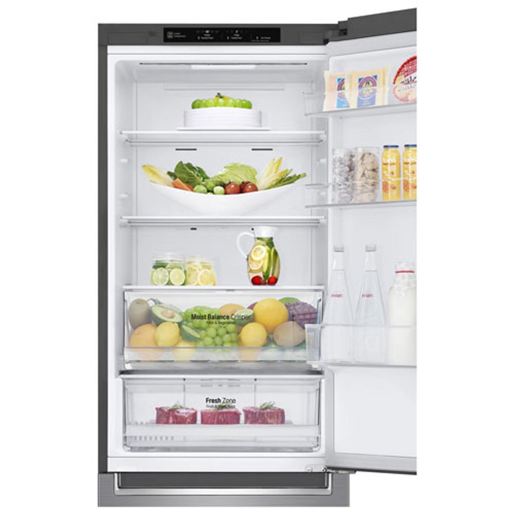 LG 24" 11.9 Cu. Ft. Counter-Depth Bottom Freezer Refrigerator (LBNC12231V) - Platinum Silver