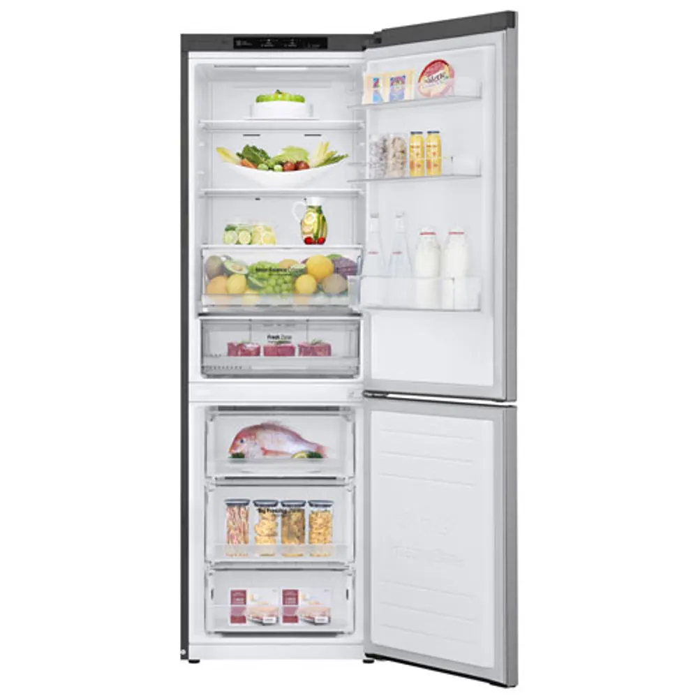 LG 24" 11.9 Cu. Ft. Counter-Depth Bottom Freezer Refrigerator (LBNC12231V) - Platinum Silver