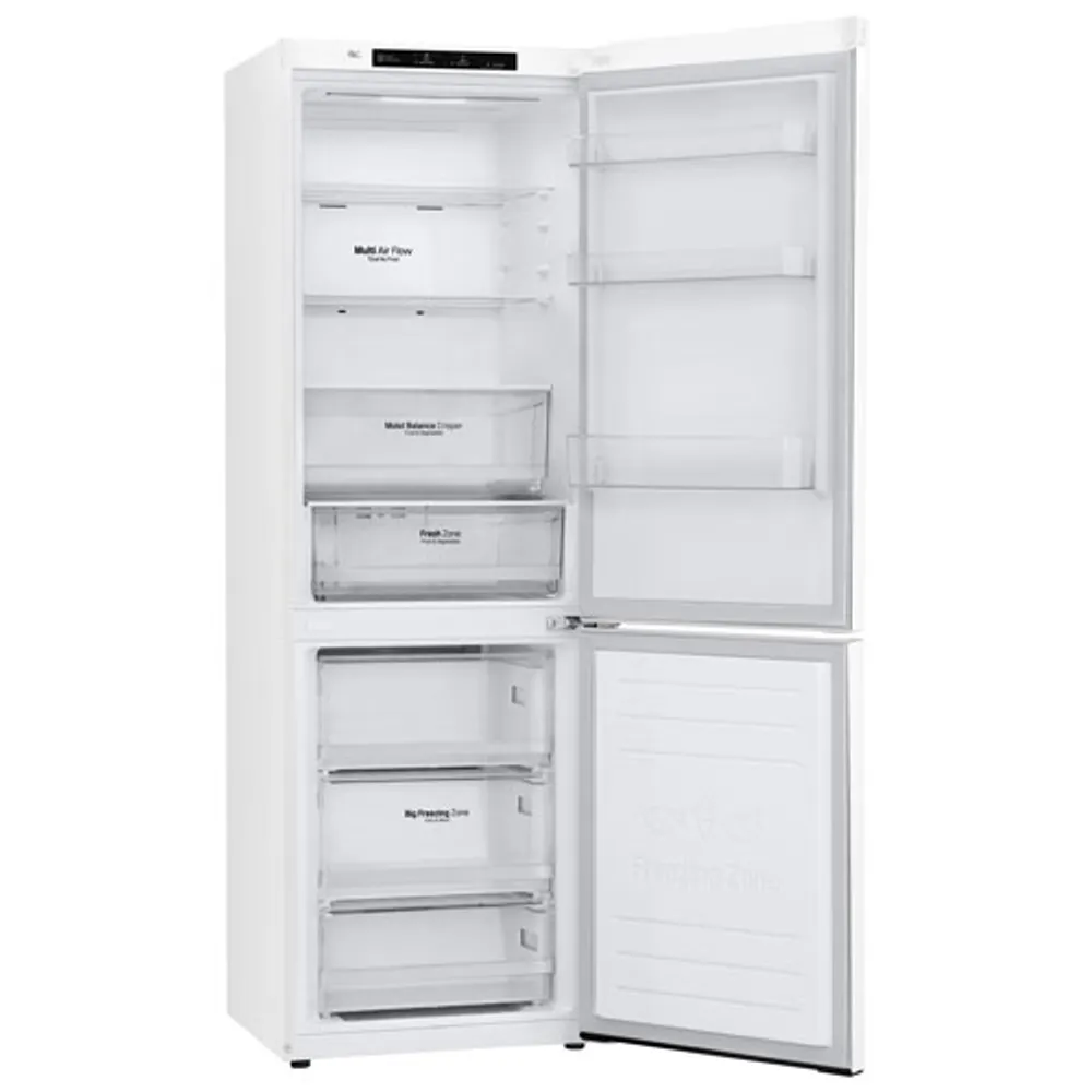 LG 24" 11.9 Cu. Ft. Counter-Depth Bottom Freezer Refrigerator (LBNC12231W) - White