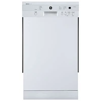 Lave-vaisselle encastrable de 18 po 52 dB de GE (GBF180SGMWW) - Blanc - Boîte ouverte - Parfait état