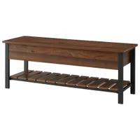 Winmoor Home Farmhouse Storage Bench - Dark Walnut