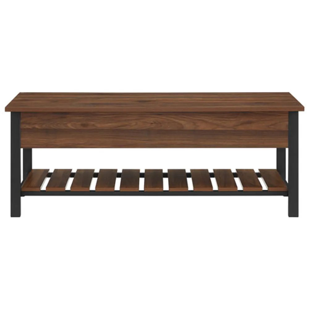 Winmoor Home Farmhouse Storage Bench - Dark Walnut