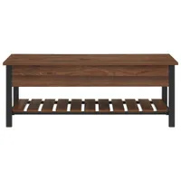 Winmoor Home Farmhouse Storage Bench - Dark Walnut