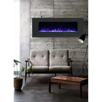 Paramount Mirage 60" Wall Mounted Electric Fireplace - Black