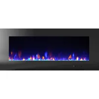 Paramount Mirage 60" Wall Mounted Electric Fireplace - Black