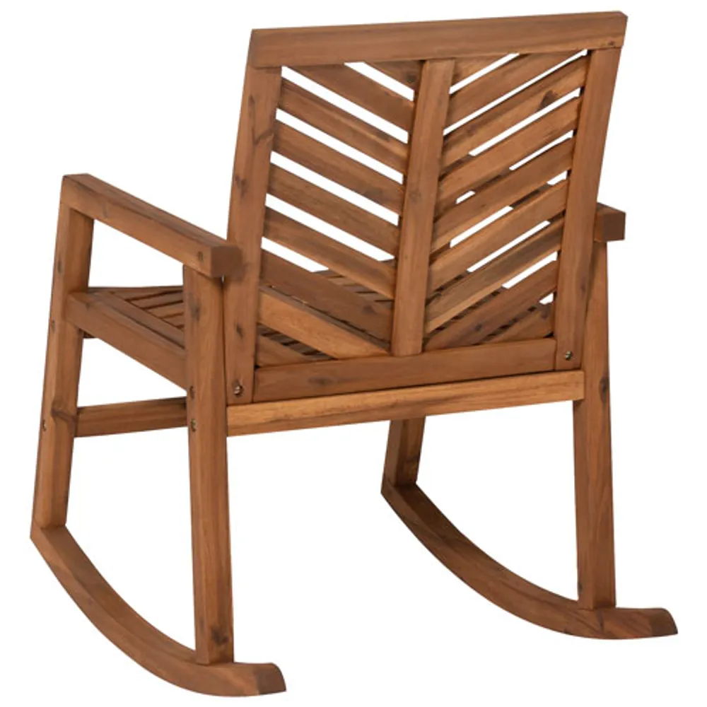 Winmoor Home Chevron Rocking Patio Chair - Brown