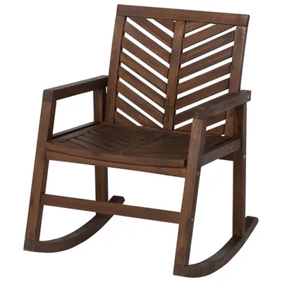 Winmoor Home Chevron Rocking Patio Chair - Dark Brown