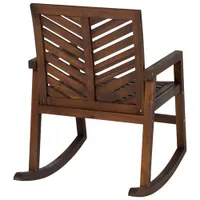 Winmoor Home Chevron Rocking Patio Chair - Dark Brown