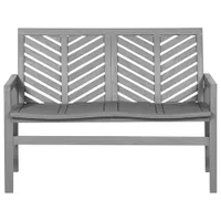 Winmoor Home Chevron Patio Loveseat - Grey Wash