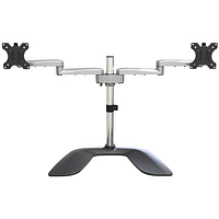 StarTech 32" Dual Arm Ergonomic Monitor Desk Stand - Black/Silver