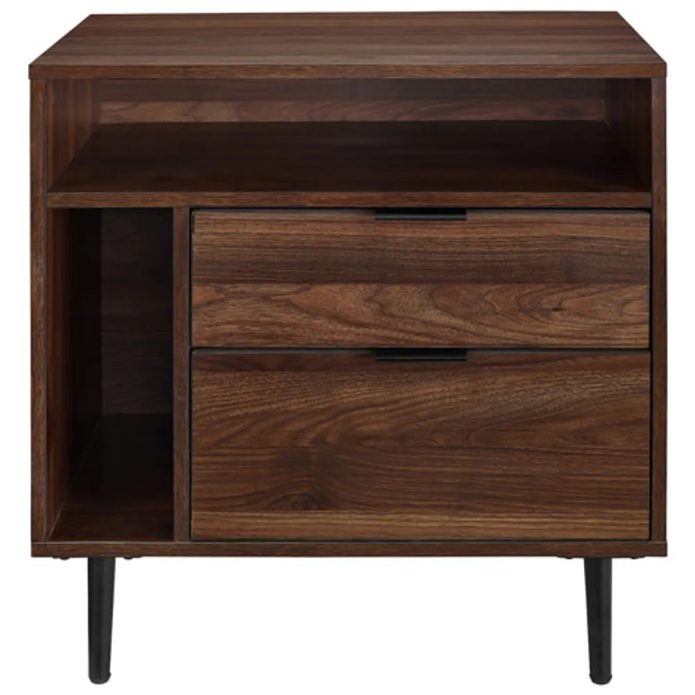 Winmoor Home Modern Rectangular Accent Table with Storage - Dark Walnut