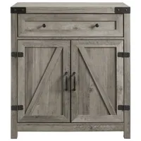 Farmhouse Transitional Square Accent Table - Grey Wash