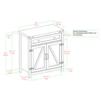 Farmhouse Transitional Square Accent Table - Grey Wash