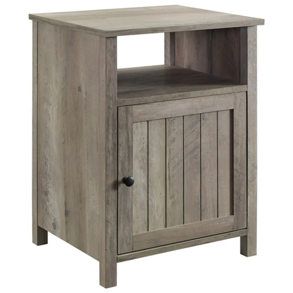 Winmoor Home Grooved Transitional Square Accent Table - Grey Wash