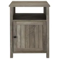 Winmoor Home Grooved Transitional Square Accent Table - Grey Wash