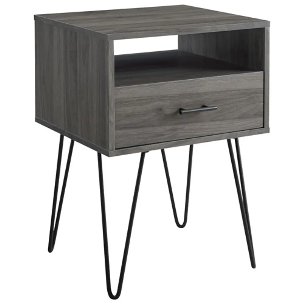 Winmoor Home Modern 1 Drawer Nightstand - Grey