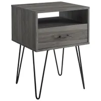 Winmoor Home Modern 1 Drawer Nightstand - Grey