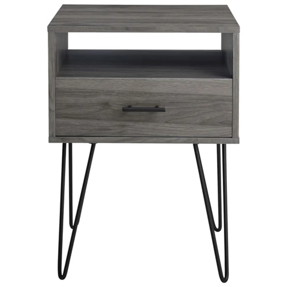 Winmoor Home Modern 1 Drawer Nightstand - Grey