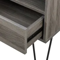 Winmoor Home Modern 1 Drawer Nightstand - Grey