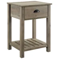 Winmoor Home Transitional 1-Drawer Nightstand - Grey Wash